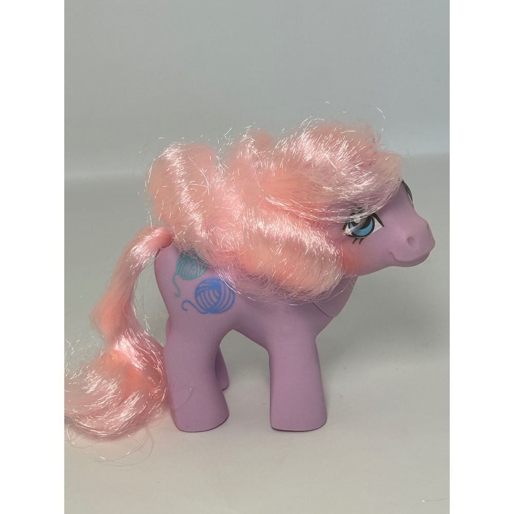 Vintage My Little Pony G1 Baby Fleecy Lavender Pink Yarn Balls Hasbro 1984